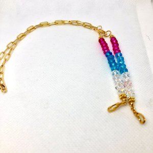 Spiritual Multi crystals w/24K gold filled mask ho